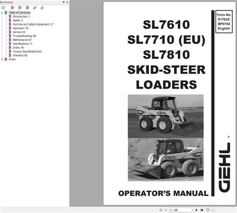 gehl 7810 skid steer service manual|gehl 7810 service manual.